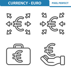 Euro Icons. Professional, pixel perfect icons depicting various Euro Currency concepts. EPS 8 format.