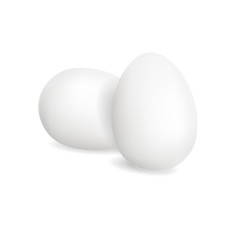 Chicken white two eggs.