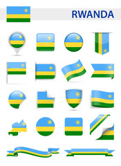 Rwanda Flag Vector Set