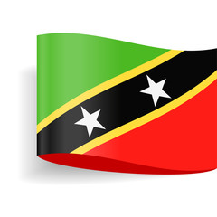 St. Kitts and Nevis Flag Vector Label Tag Icon