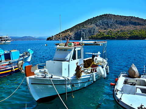 Greece,Tolo-view of the island Romvi