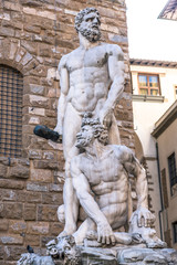 Fototapeta na wymiar A Statue in the Capital of Tuscany