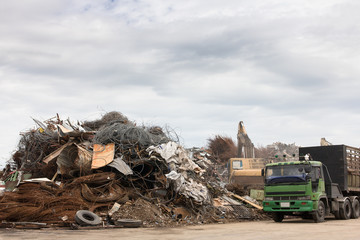 Fototapeta premium Metal recycling site