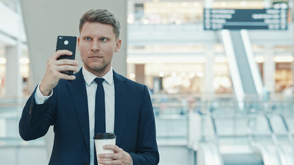 Young businessman in the store