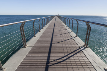 Obraz premium Pont del Petroli, petroleum bridge, in Badalona, Catalonia, Spain.