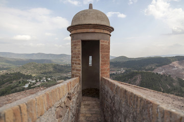 Obraz premium Bartizan, ancient element in castle of Cardona,Catalonia,Spain.