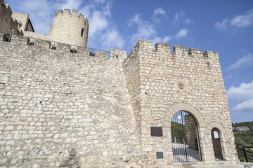 Castle and vineyards, Castillo de Castellet, Castellet i la Gornal, Penedes area,Catalonia,Spain.