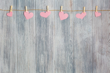 background with hearts, the concept of St. Valentine's Day