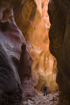 Slot canyon hiking