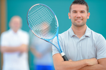 tennis player posing