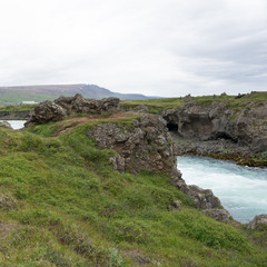 Landschaft rund um den Goðafoss - Wasserfall in Nord-Island