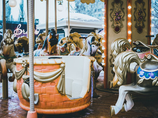 carousel outside in the city street