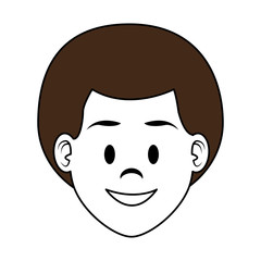 Obraz na płótnie Canvas Young man face cartoon vector illustration graphic design