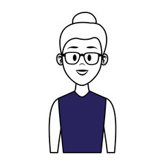 Obraz premium Young woman cartoon vector illustration graphic design