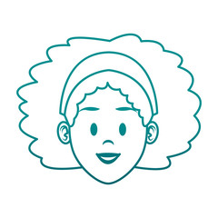 Young woman face cartoon vector illustration graphic design