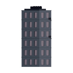 Pixelated building isolated vector illustration graphic design
