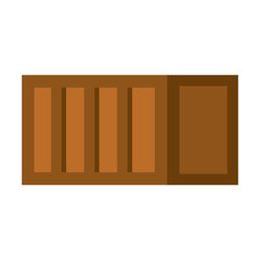 Pixelated wooden box vector illustration graphic design