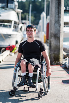 Portrait of a Disabled Paracanoe Athlete
