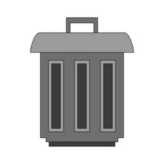 Pixelated trash can vector illustration graphic design