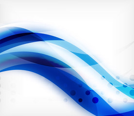 Vector colorful wavy stripe on white background with blurred effects. Vector digital techno abstract background
