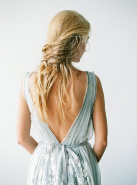 Woman in beautiful elegant dress