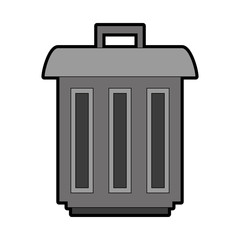 Pixelated trash can vector illustration graphic design