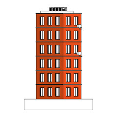 Pixelated building isolated vector illustration graphic design