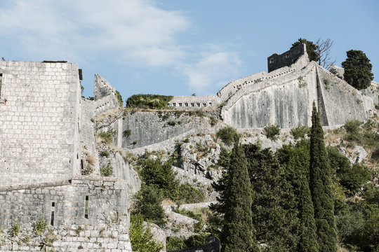 Kotor fortress in Montenegro