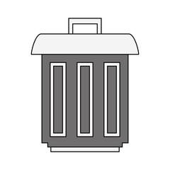 Pixelated trash can vector illustration graphic design