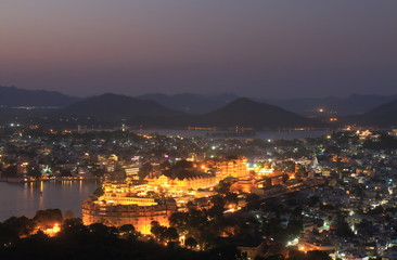 Cityscape of historical city Udaipur India 