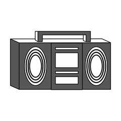 Pixelated radio stereo vector illustration graphic design