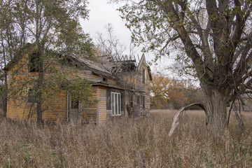 Abandoned House in South Dakota During Summer