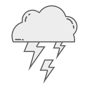 line cloud with thunders weather to electry rays