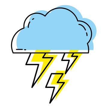 moved color cloud with thunders weather to electry rays