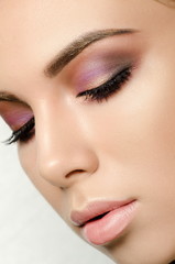 Fototapeta premium Fashion woman. Stylish makeover. Face close-up.