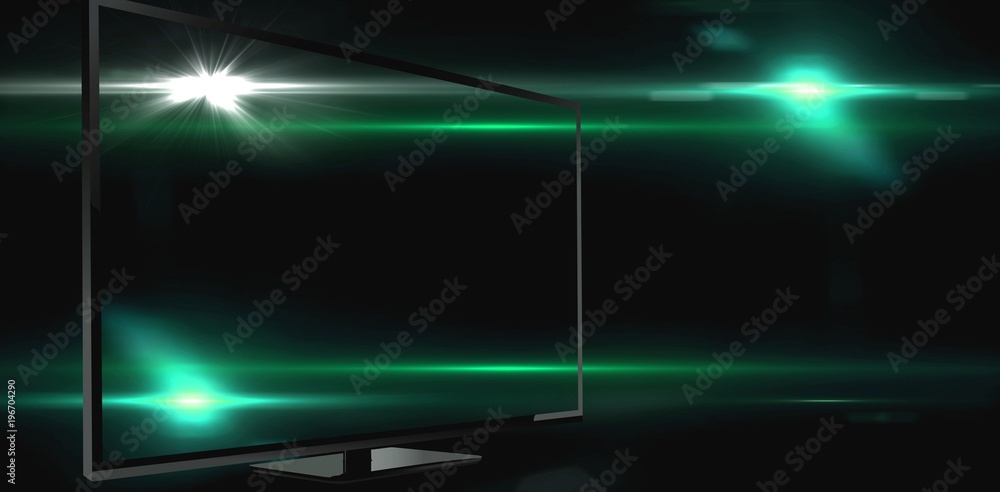 Poster composite image of blank computer monitor