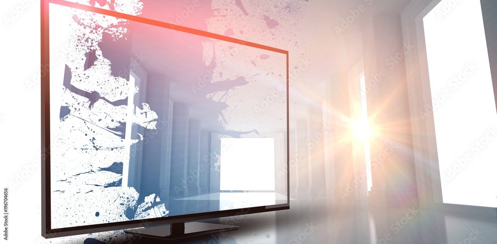 Poster composite image of blank computer monitor