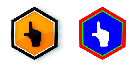 Ikona sześciobok 3D sześciokąt