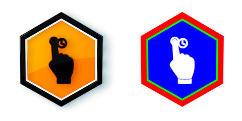 Ikona sześciobok 3D sześciokąt