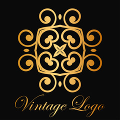Vintage ornamental logo