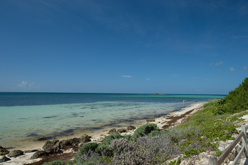 Fototapeta na wymiar Clear and warm waters of Bahia Honda Park in the Florida Keys