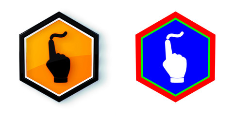 Ikona sześciobok 3D sześciokąt