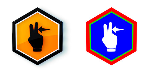 Ikona sześciobok 3D sześciokąt