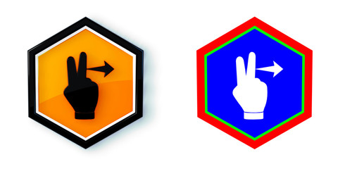 Ikona sześciobok 3D sześciokąt