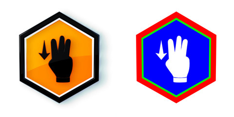 Ikona sześciobok 3D sześciokąt