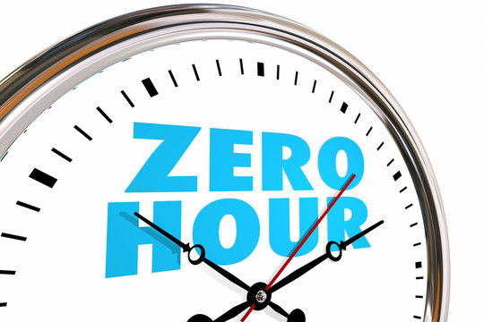 Zero Hour Clock Moment Of Truth Time 3d Illustration
