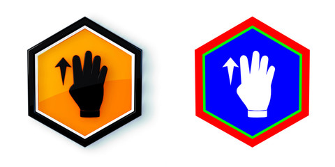 Ikona sześciobok 3D sześciokąt