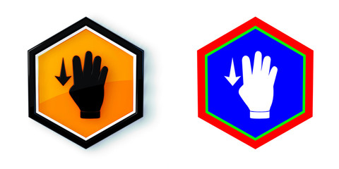 Ikona sześciobok 3D sześciokąt