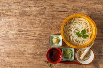 Obraz na płótnie Canvas 手打ちうどん　homemade noodles of Japan(udon)
