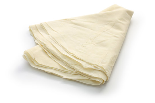 yufka is Turkish huge circular thin flatbread sheets, ingredients for making borek.